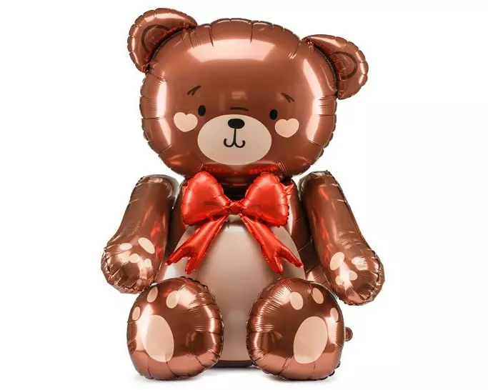 Partydeco Folienballon Teddybär, 59 x 88 cm, 1 Stück