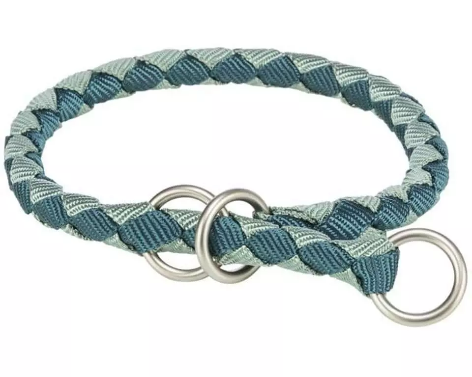 Trixie Cavo Zug-Stopp-Halsband L-XL Grau/Petrol