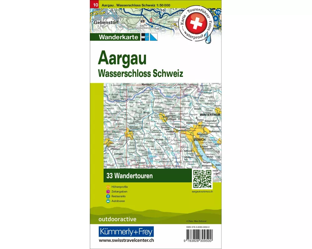 Kümmerly+Frey Wandertourenkarte 10 Aargau 1:50.000