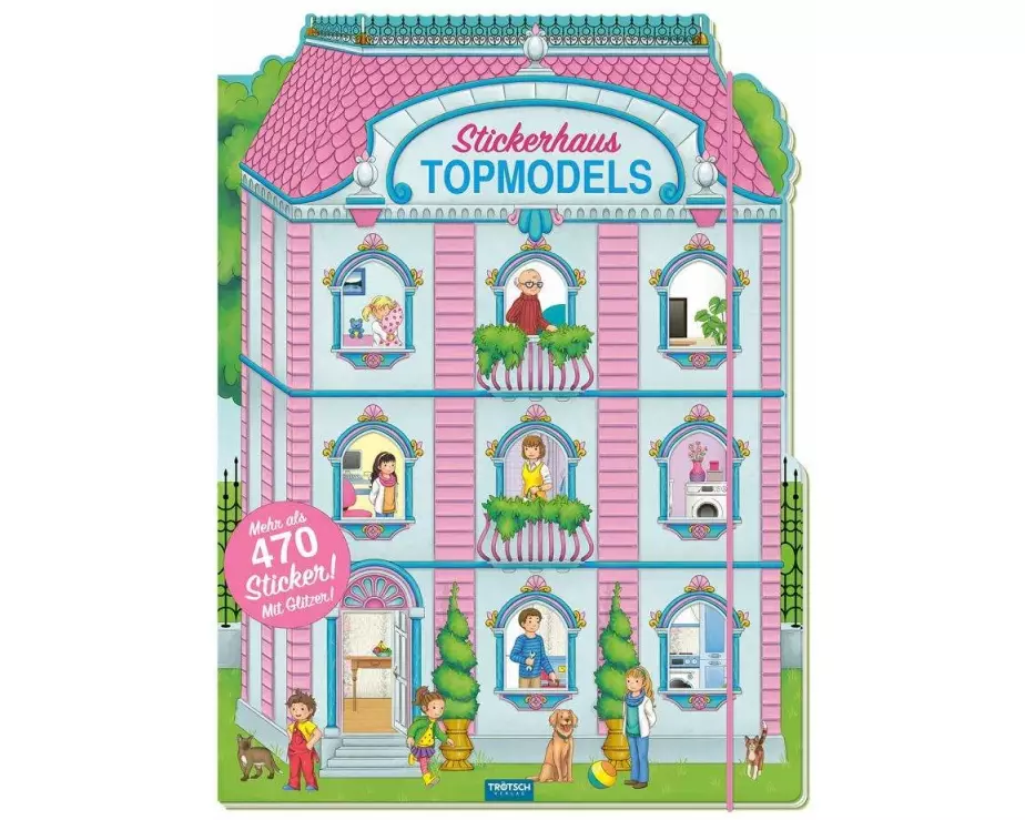 Trötsch Stickerbuch Mein glitzerndes Stickerhaus