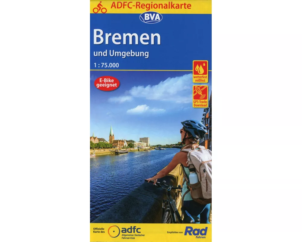 BVA ADFC Regionalkarte Bremen und Umgebung 1:75.000