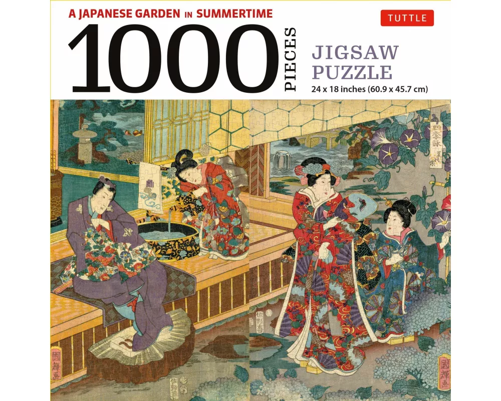 A Japanese Garden in Summertime - 1000 Piece Jigsaw Puzzle