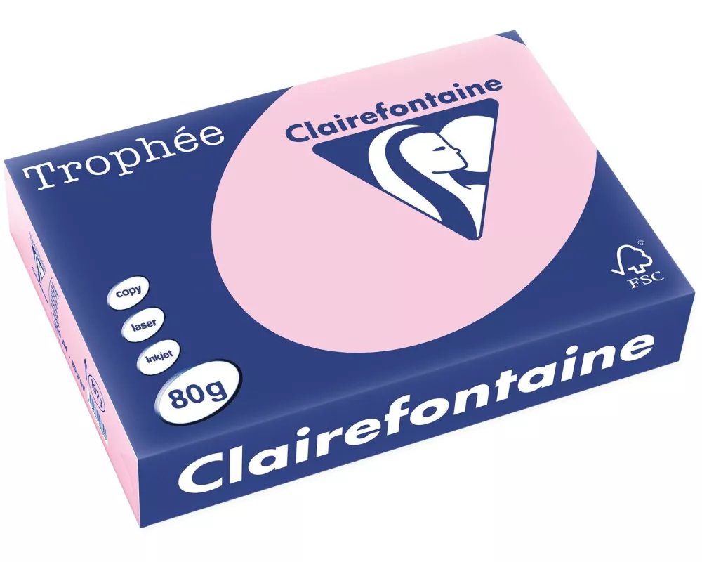 Clairefontaine Kopierpapier Trophée Colored Copy FSC A4, Rosa, 80 g/m²