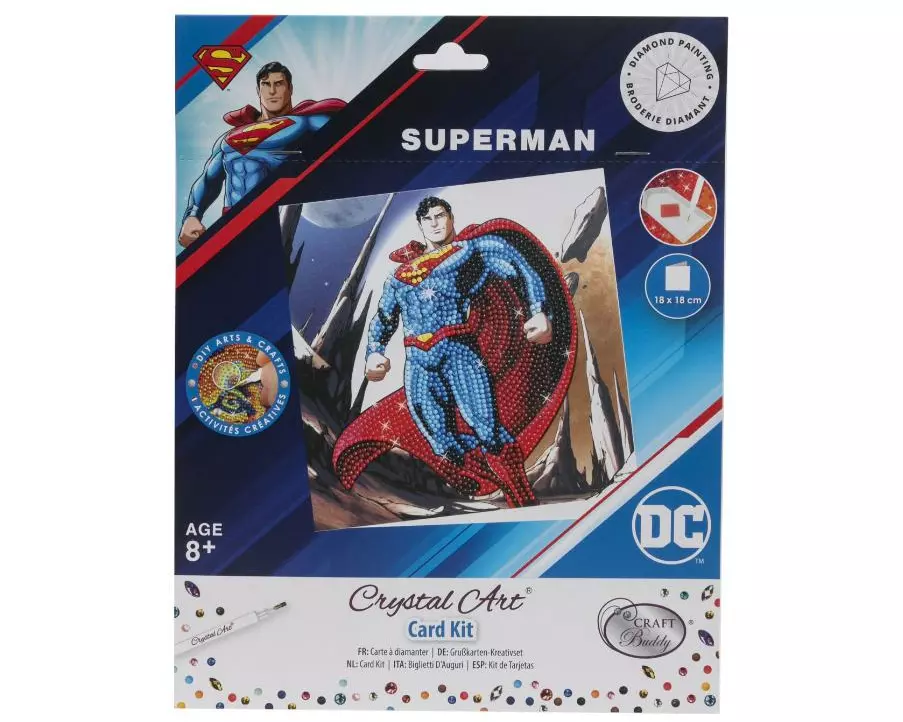 CRAFT Buddy Bastelset Crystal Art Card Superman