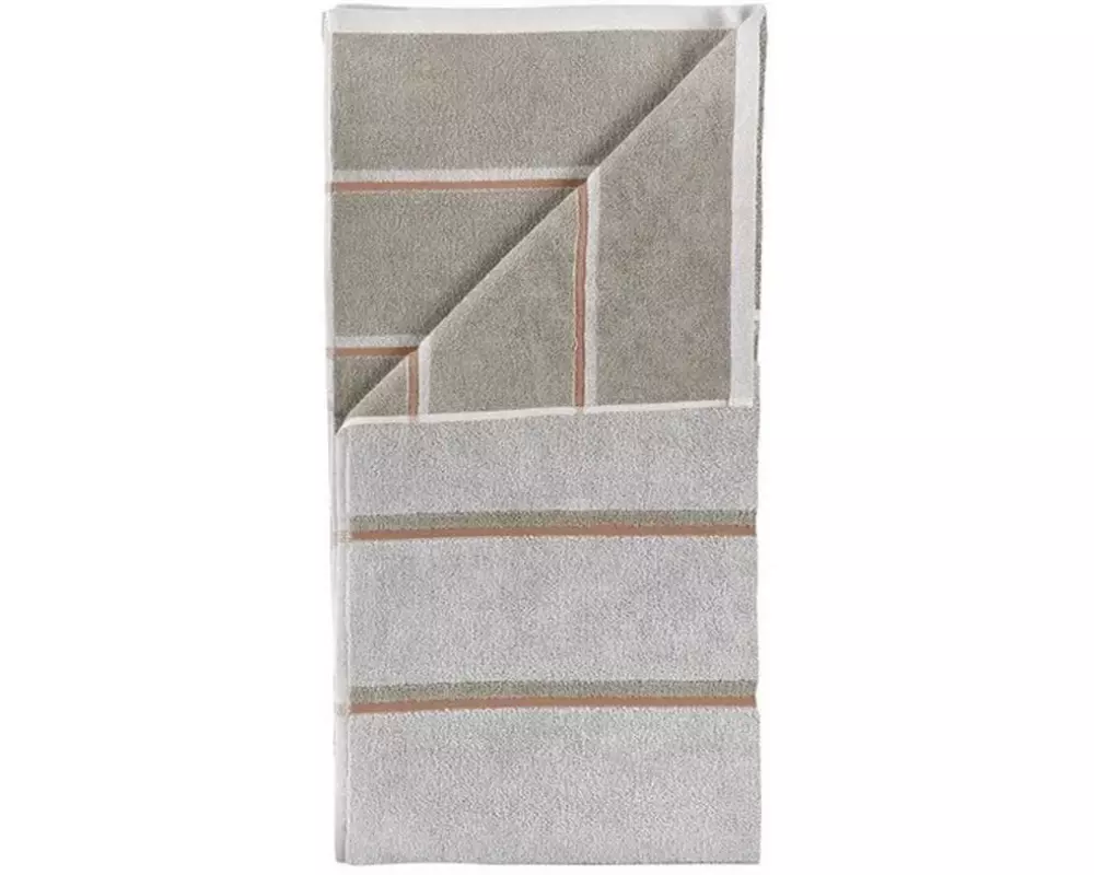 Zone Denmark Duschtuch 70 x 140 cm Soft Grey/Eucalyptus/Terracotta