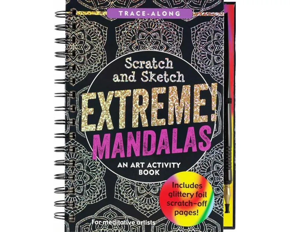 Scratch & Sketch Extreme Mandalas (Trace Along)