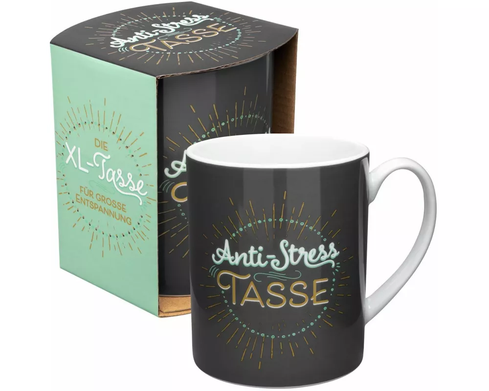 GRUSS & CO 47000 XL-Tasse Anti-Stress, Porzellan, 60 cl, Geschenkbanderole