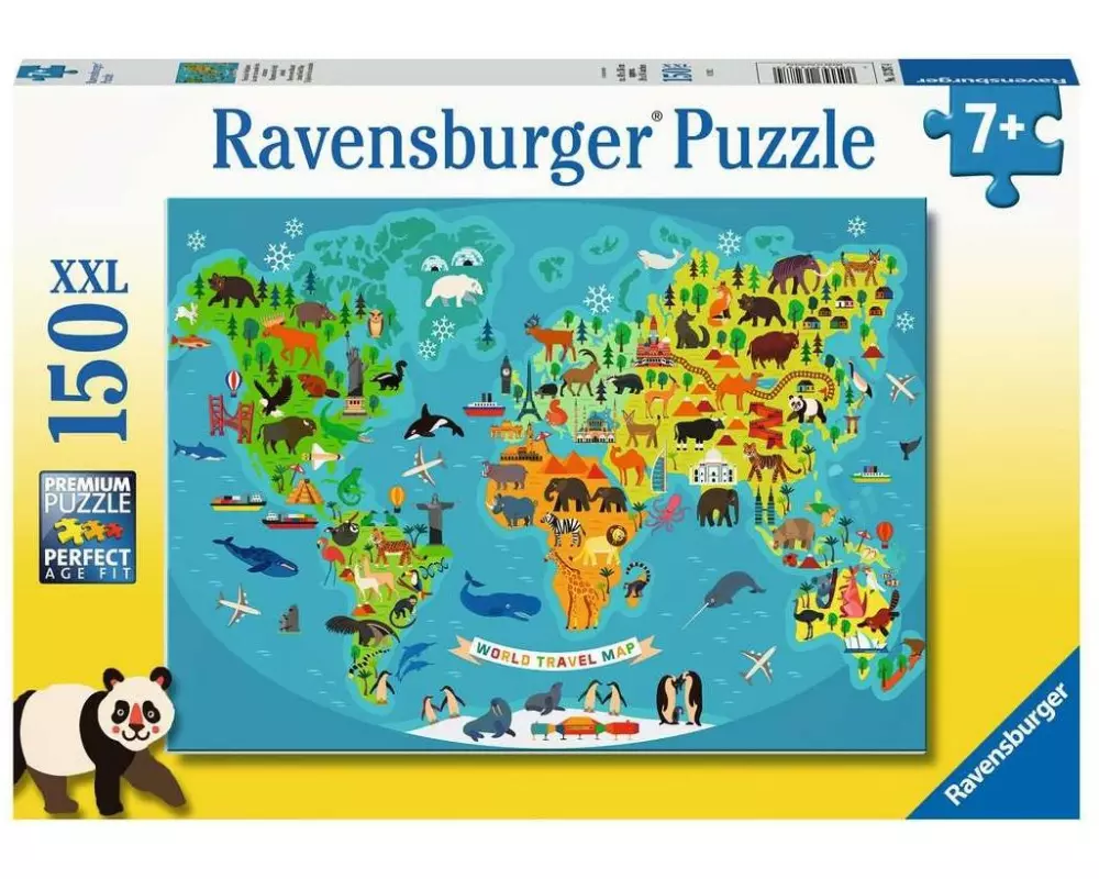 Ravensburger Puzzle Tierische Weltkarte