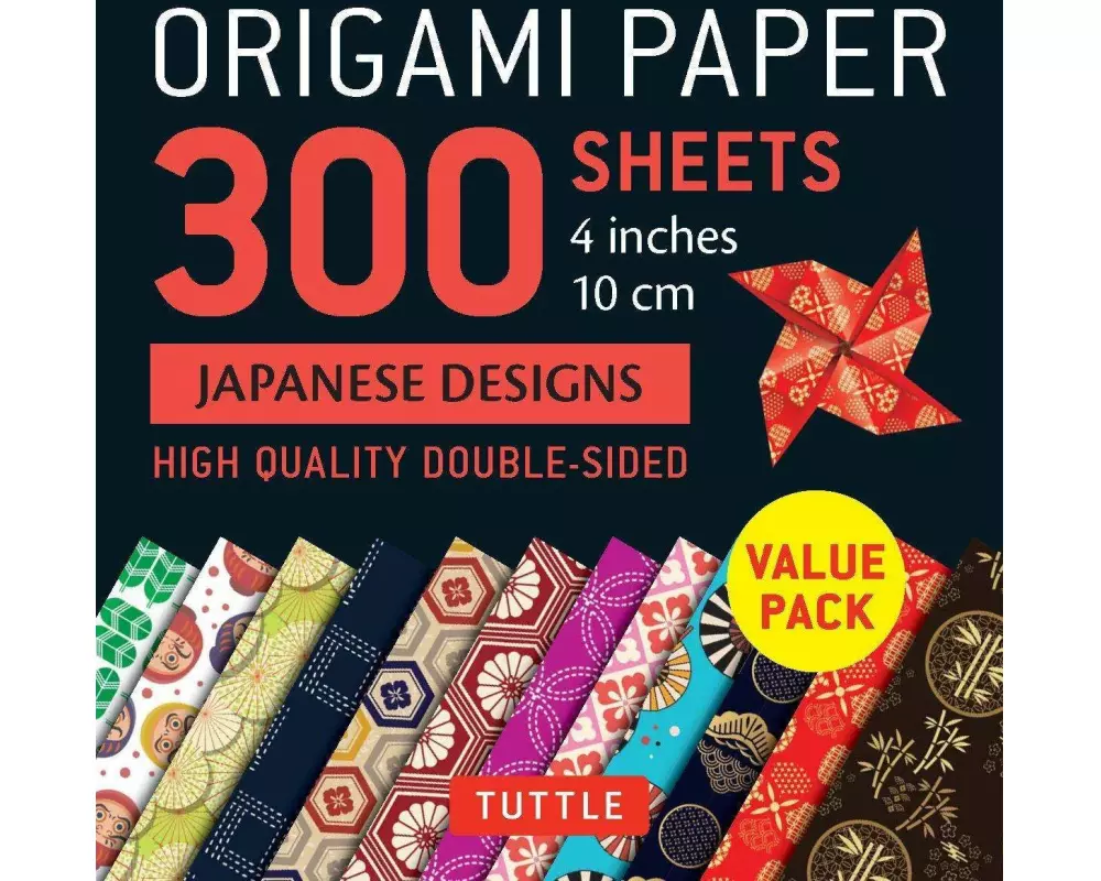 Origami Paper 300 sheets Japanese Designs 4" (10 cm)