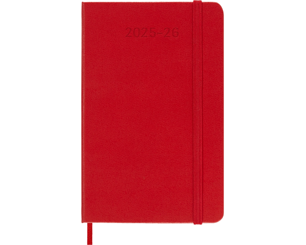 MOLESKINE Wochen-Notizkalender 25/26 8056999275457 18M liniert HC rot 9x14cm