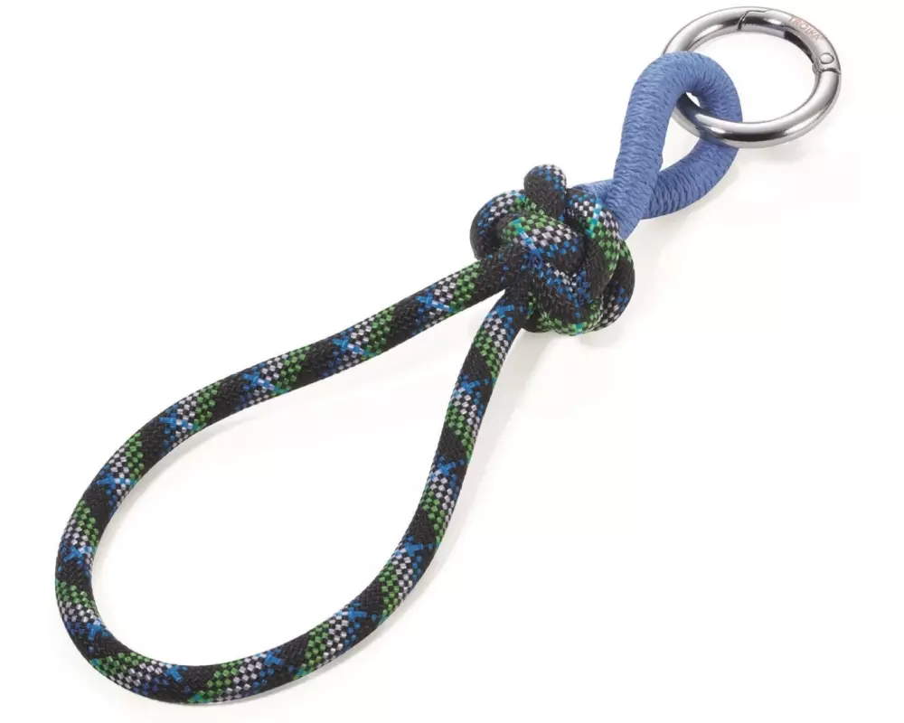 Troika Schlüsselring Segelseil Blau/Schwarz