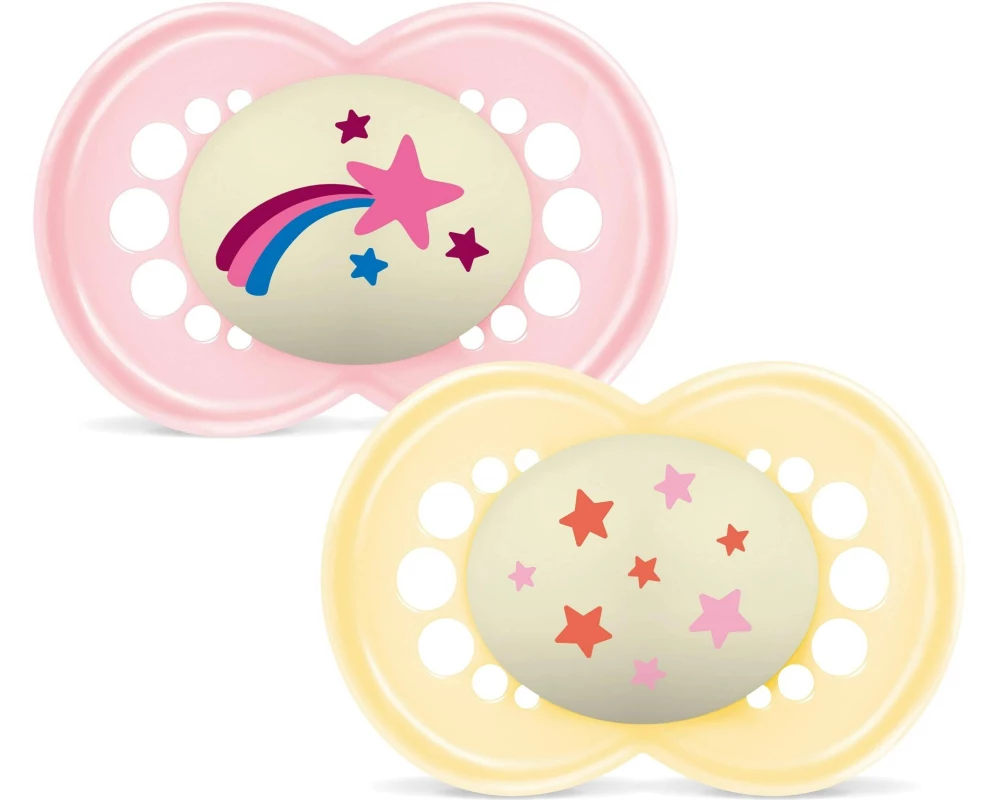 MAM Nuggi Original Night, 2 Stk. 6-16 m, Girl