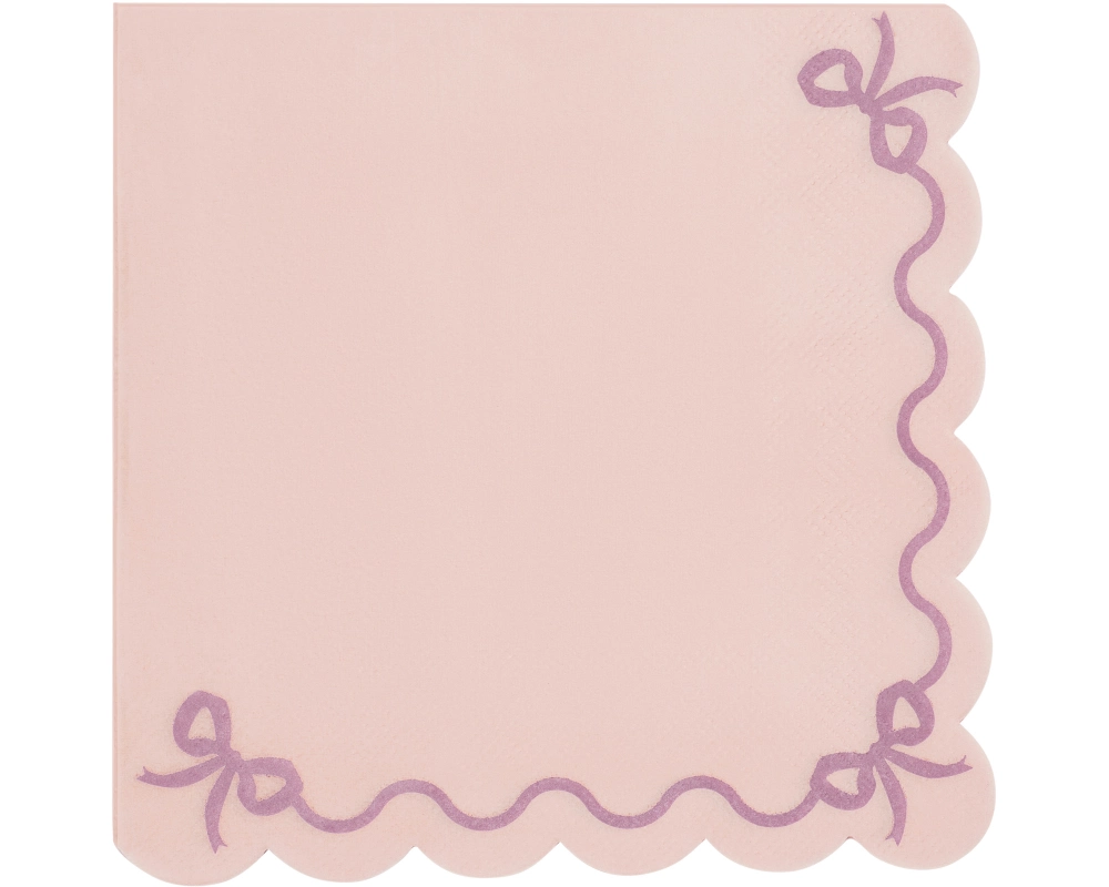 PARTYDECO Servietten Rüschen 33x33cm SP33-87-081J rosa 12 Stück