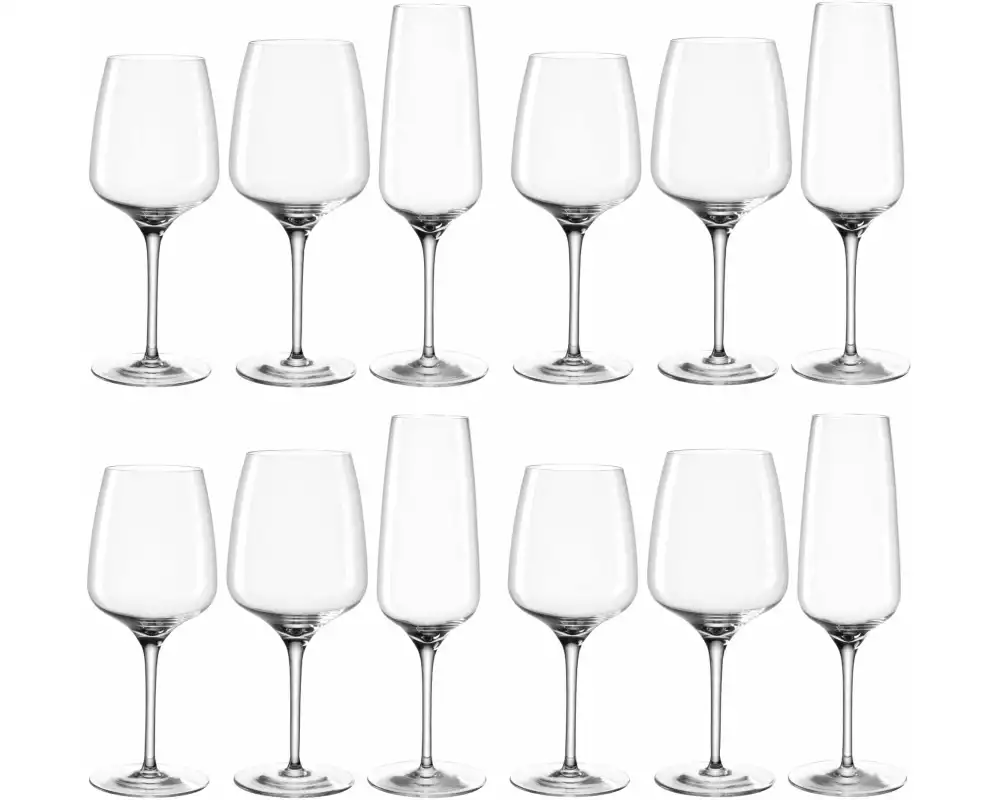 Leonardo Weingläser-Set Cesti 200 ml, 12-teilig, Grau/Transparent