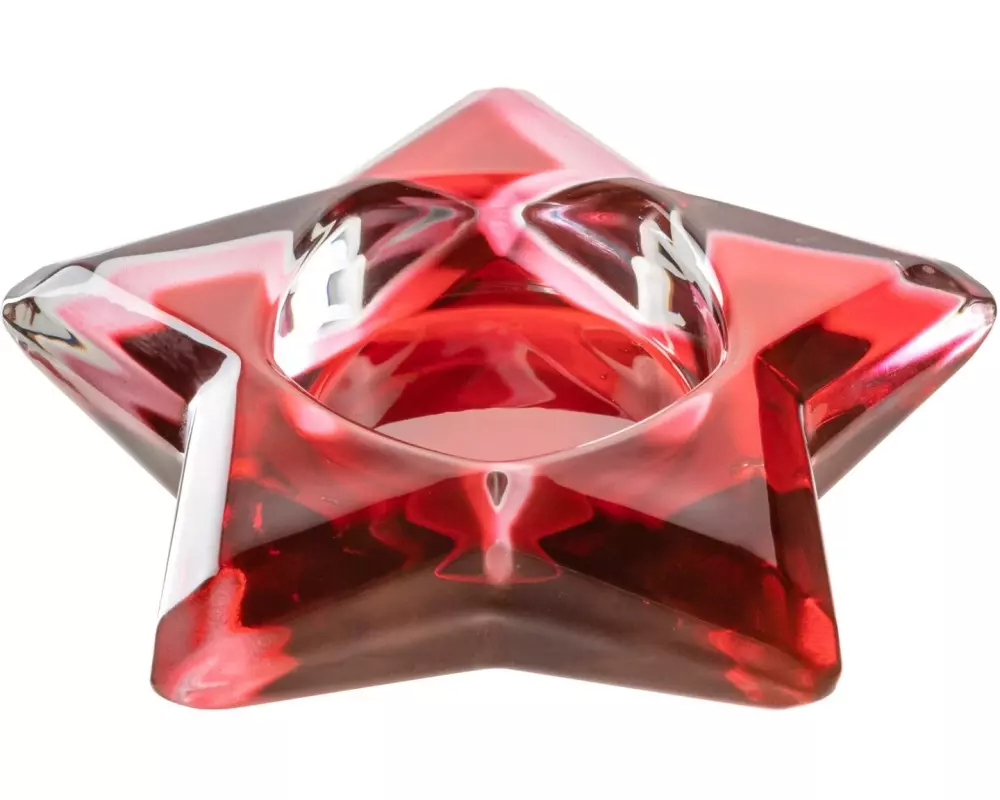 Leonardo Teelichthalter Autentico Stern, 4 x 15 cm, Rot