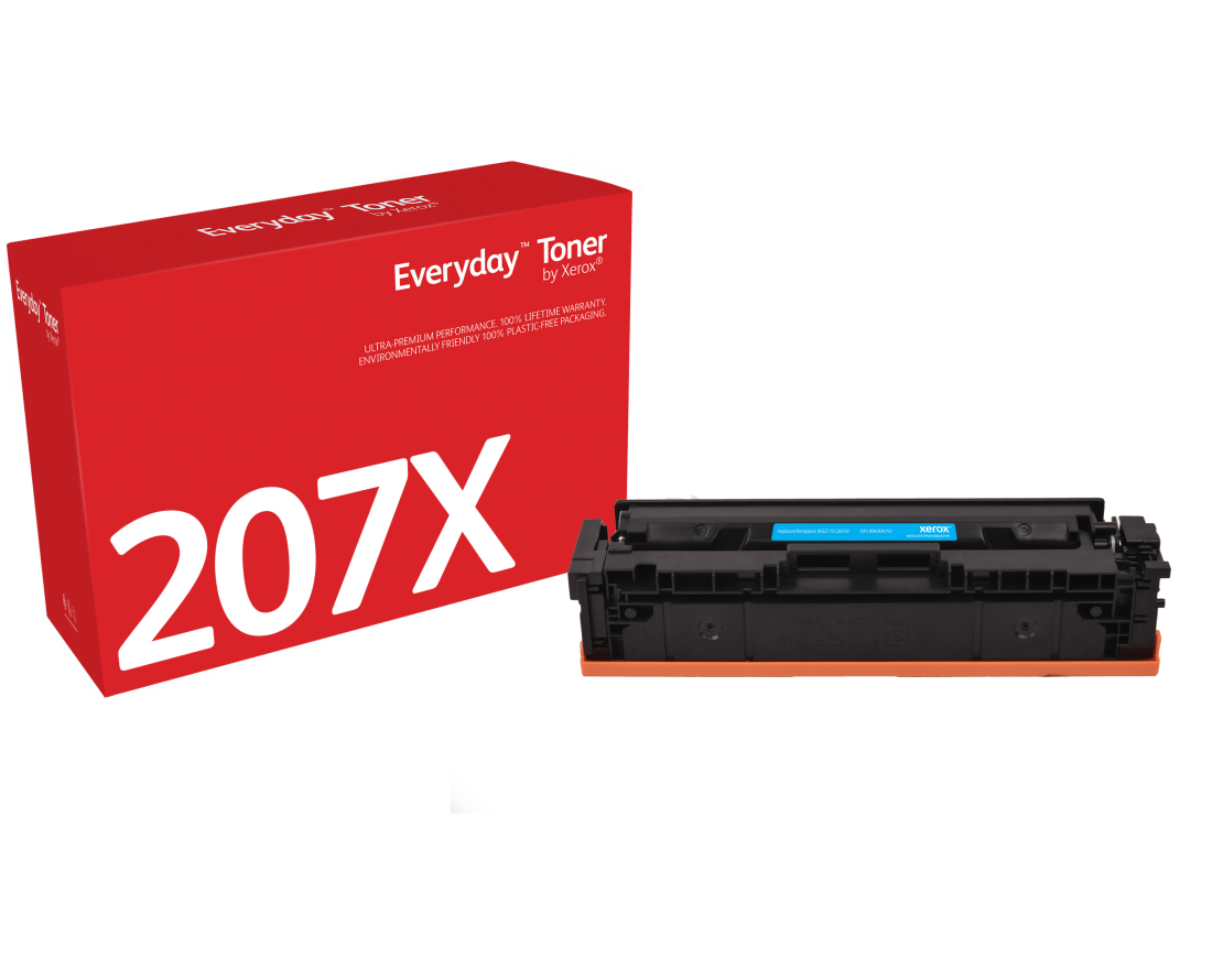 Everyday™ Cyan Tonermodul von Xerox kompatibel mit HP 207X (W2211X), Hohe Kapazität