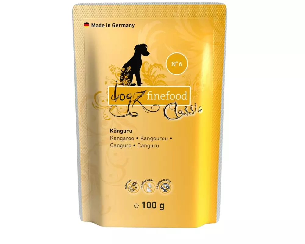 dogz finefood Nassfutter No.06 Känguru, 100 g