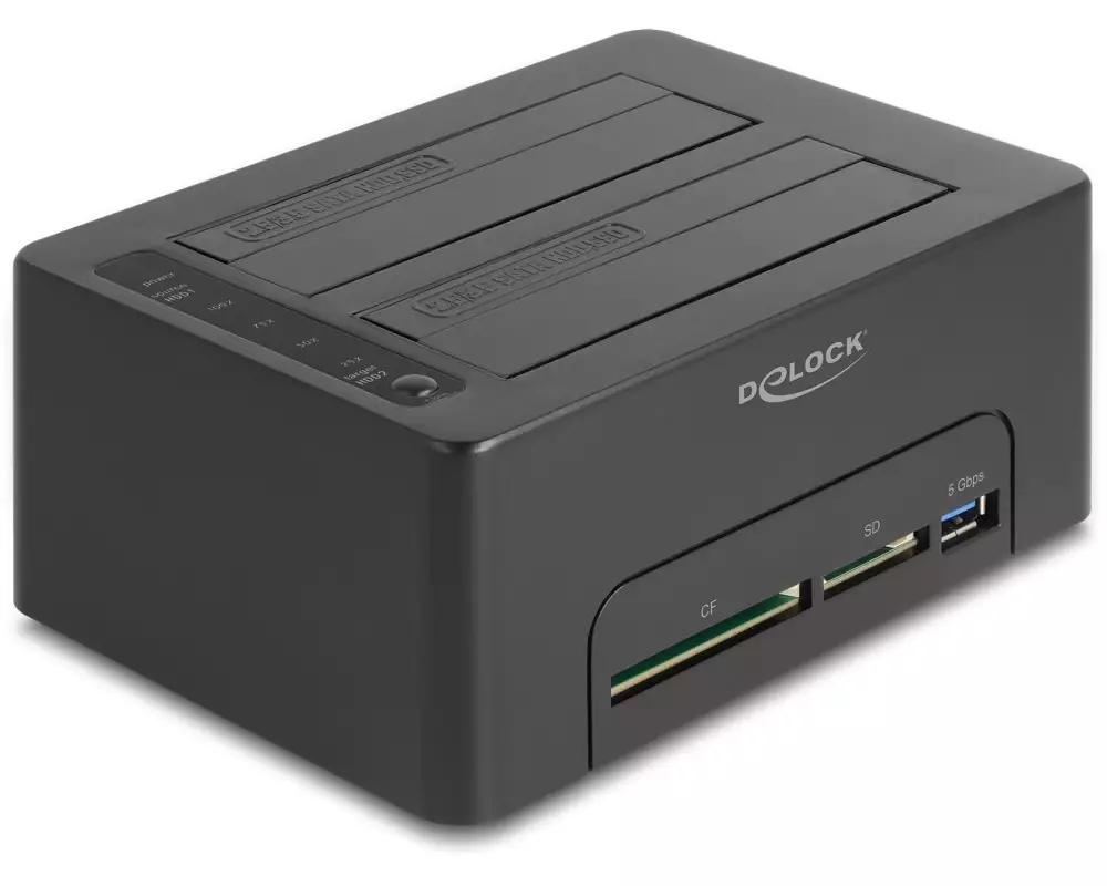 Delock Docking- und Klonstation USB-C – 2 x SATA HDD/SSD