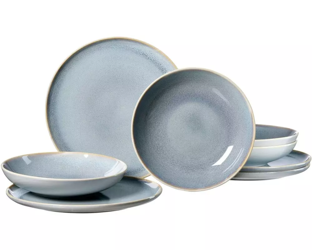 Ritzenhoff & Breker Speise-Service Skagen 8-teilig, Graublau