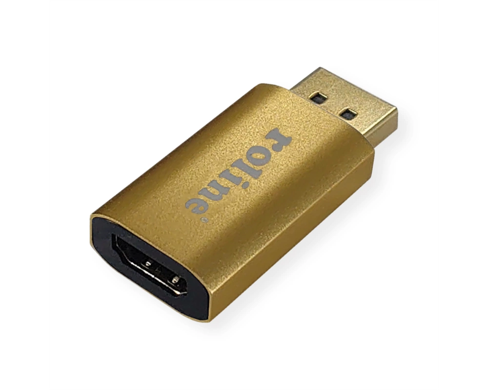ROLINE GOLD 4K DisplayPort-HDMI Adapter, v1.2, DP ST - HDMI BU, Aktiv