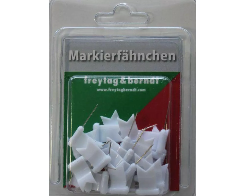 Markierfähnchen wehend, Weiß