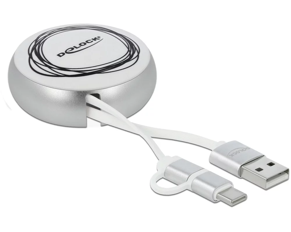 Delock USB 2.0-Kabel USB-A - USB-C/Micro-USB B 0.92 m