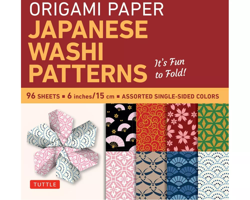 Origami Paper - Japanese Washi Patterns - 6" - 96 Sheets