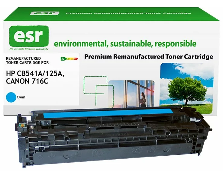 ESR Toner cartridge compatible with HP CB541A/CE321A/CF211A/Canon 1979B002 cyan remanufactured 1.400 pages