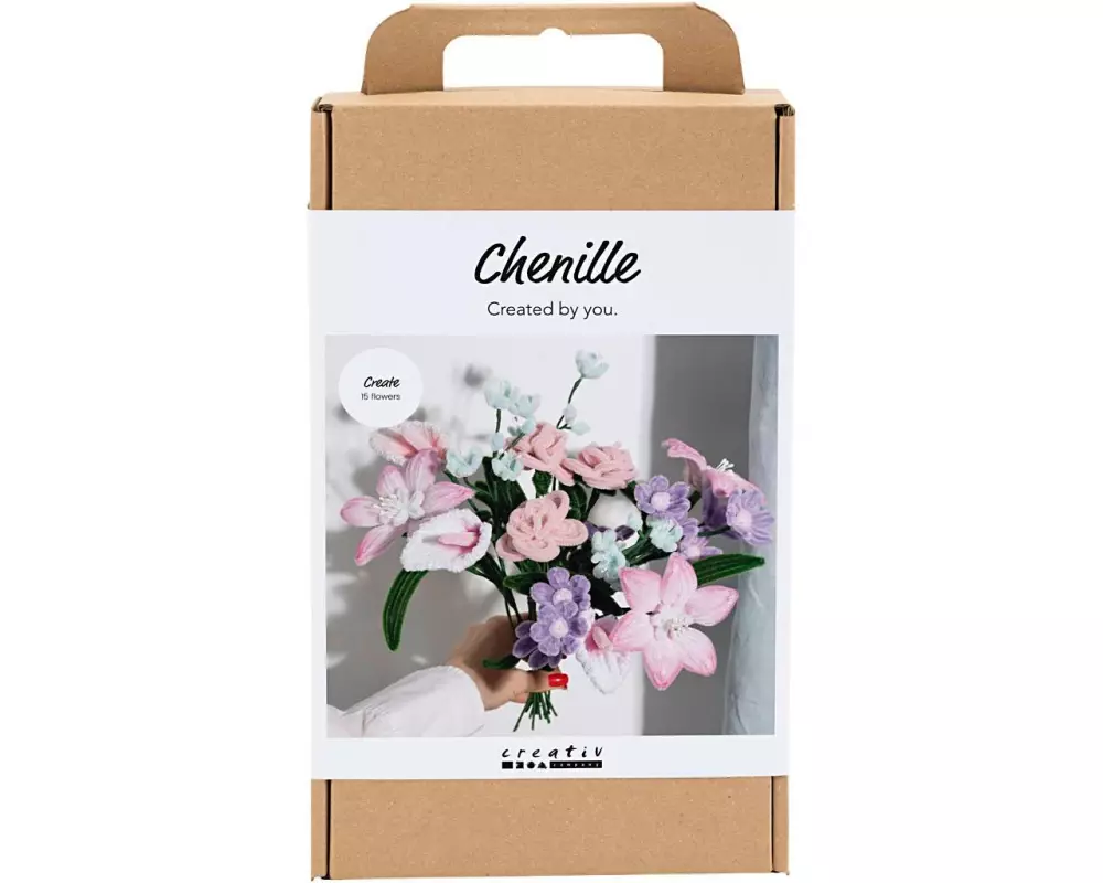 Creativ Company Bastelset Blumen, Chenilledraht Mini