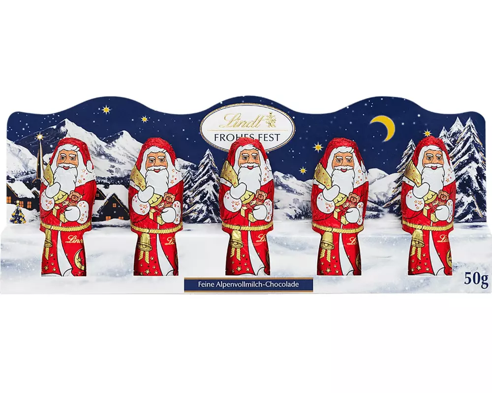 Lindt Schokolade Weihnachtsmann Mini Milch Weihnachten 5 x 10 g