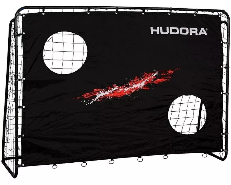Hudora Fussballtor Trainer mit Torwand 213 x 153 x 76 cm