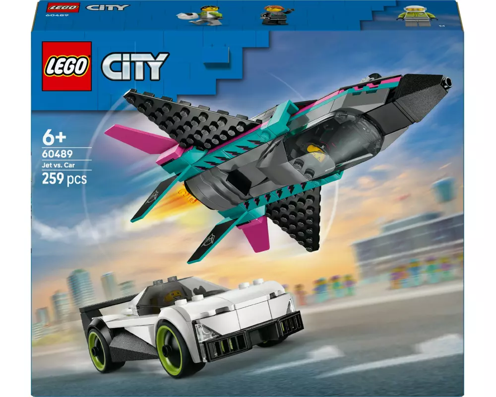 LEGO City Düsenflieger vs. Rennauto 60489