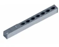 Bachmann IT PDU 19 inch 1U 7xCH T23 overvoltage protec, black alu, clip, 3m CH Plug Type 23