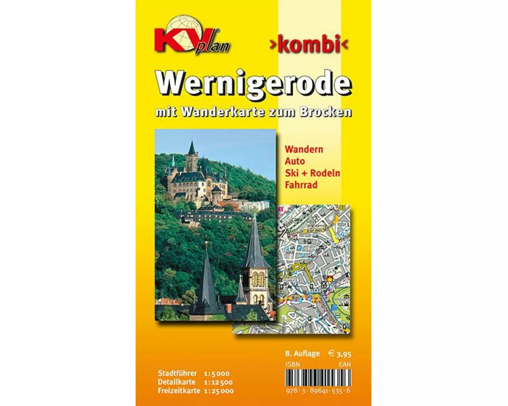 Wernigerode, KVplan, Wanderkarte/Freizeitkarte/Stadtplan, 1:25.000 / 1:12.500 / 1:5.000