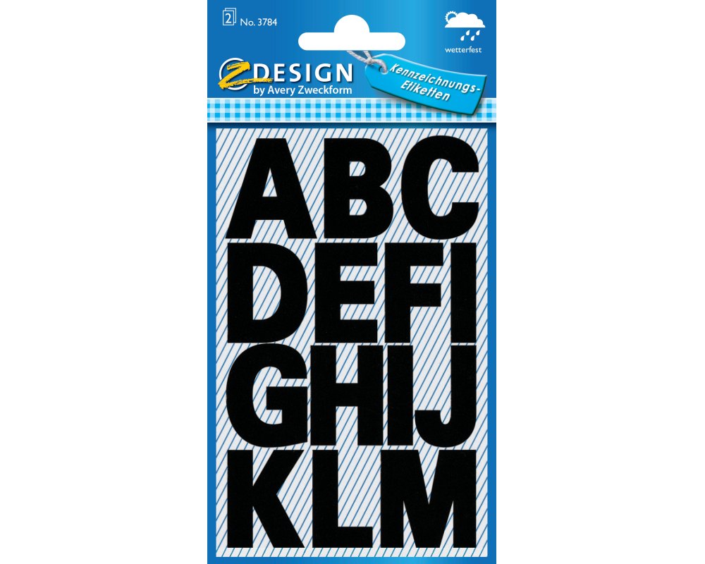 Z-DESIGN Letters schwarz 3784 25mm, wetterfest 2 Stück