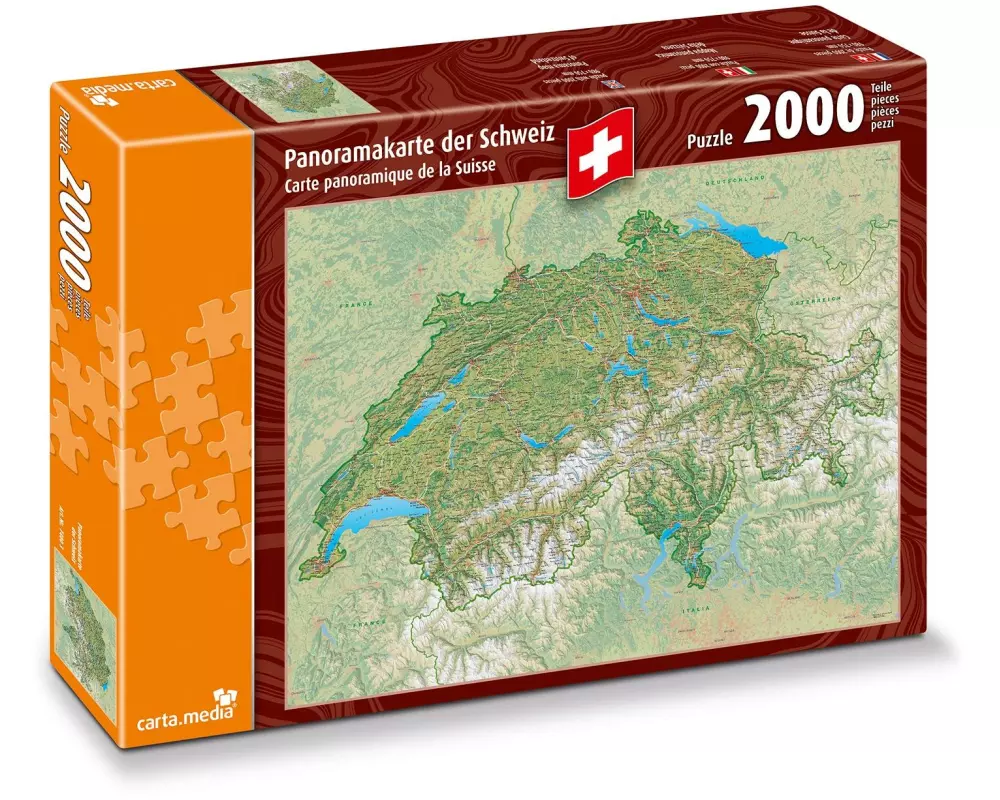 Carta.Media Puzzle Panoramakarten Schweiz