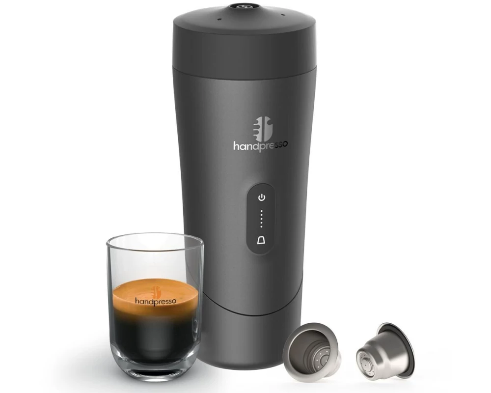 Handpresso Reisekaffeemaschine Auto Kaffee gemahlen, Nespresso Kapseln