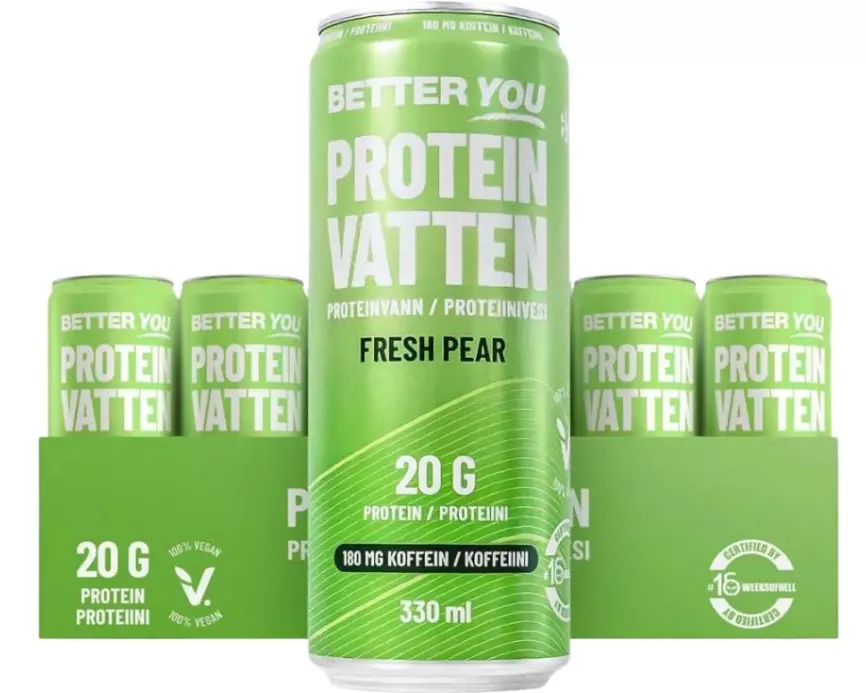 Better You Soda Vegan Protein Soda Fresh Pear, koffeinhaltig 24 x 330 ml