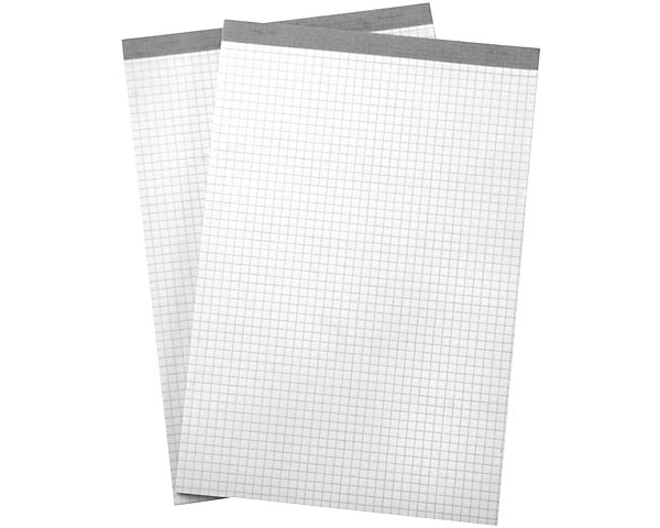 BÜROLINE Büroblock weiss A5 572002 kariert,4mm, 65g 2x100 Blatt