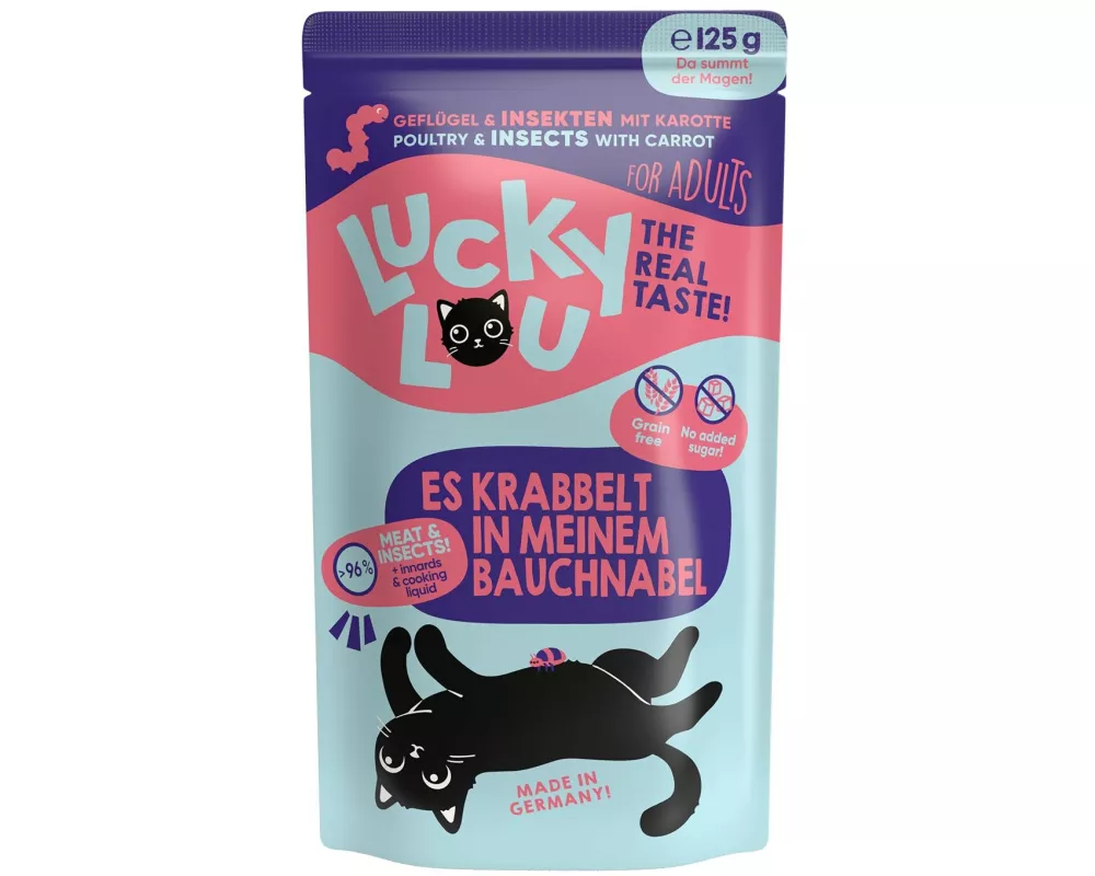 Lucky Lou Nassfutter Lifestage Adult Geflügel & Insekten, 125 g