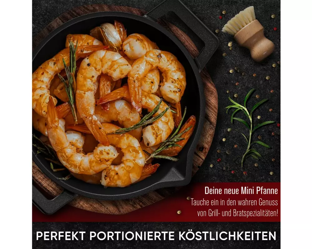 Gusskoenig Eingebrannte runde Mini-Pfanne 2 set