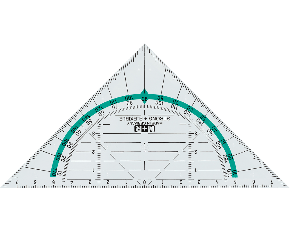 M+R Geodreieck 16cm 723170300 glasklar, bruchfest