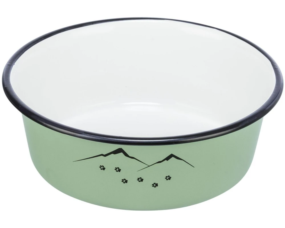 Trixie Napf Emaille/Edelstahl 0.9 l, Ø 17 cm, Grün