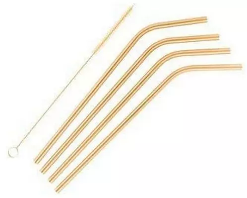 Barprofessional Trinkhalme 4 Stück, Gold