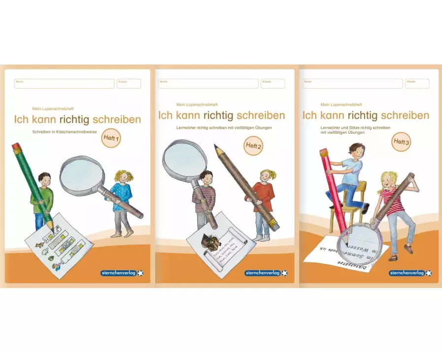 Mein Lupenschreibheft 1 bis 3 im Set - Ich kann richtig schreiben