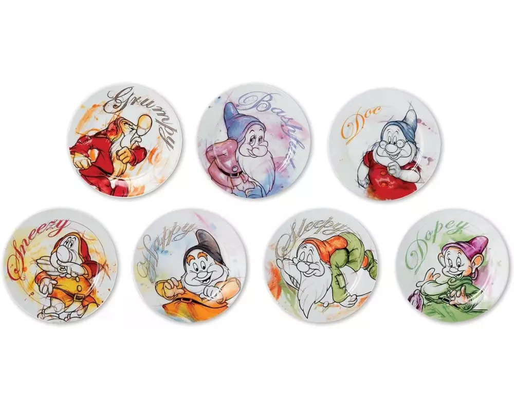 Egan Frühstücks- & Dessertteller 7 Zwerge Ø 19 cm, 7 Stück