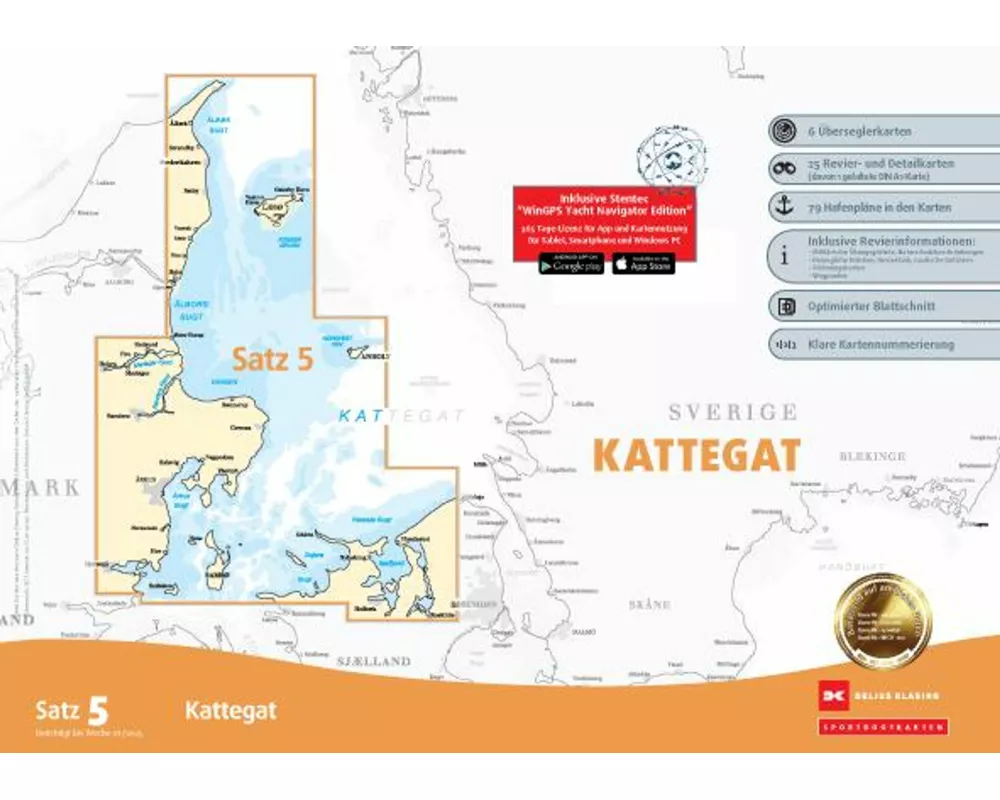 Sportbootkarten Satz 5: Kattegat (Ausgabe 2025)