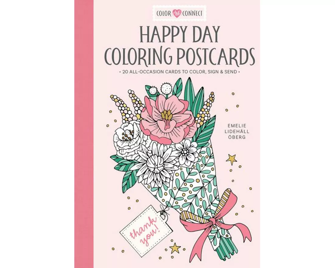 Happy Day Coloring Postcards