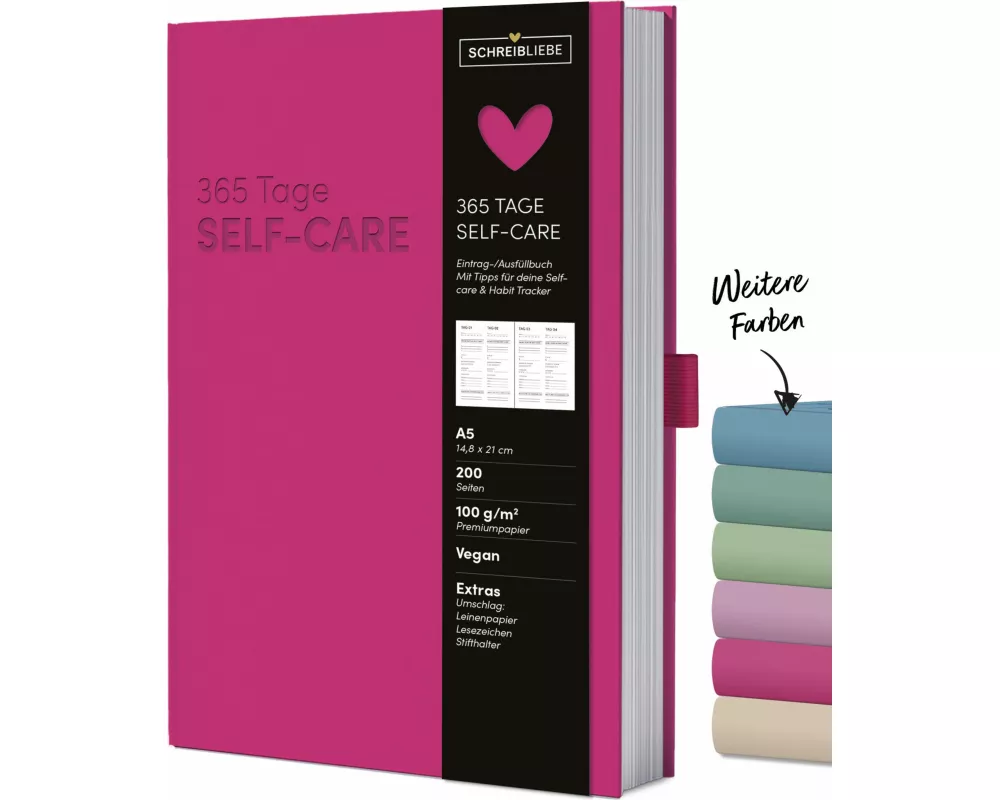 Self-care-Tagebuch Fuchsia