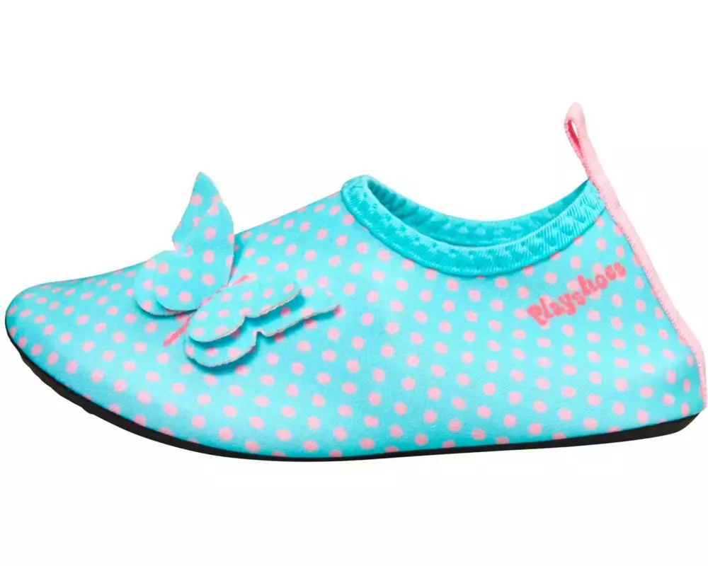 Playshoes Badeschuhe Barfuss Schmetterling Rosa/Türkis Gr. 24-25